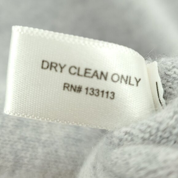 Lisa Todd 100% Cashmere Embroidered Evil Eye Rolled Hem Sweater M Gray/Blue - Picture 15 of 15